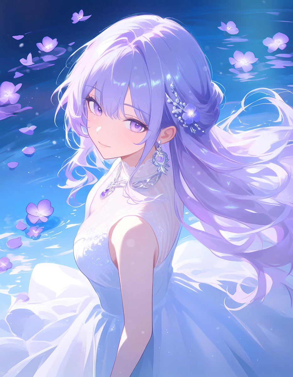 krystal_codex's tweet photo. 揺れる水面と静かな眼差しで。
──Crystal Codex: No.3 アメジスト | Amethyst
#鉱物擬人化 #CrystalCodexAIArt https://t.co/APJxGZ3IRM