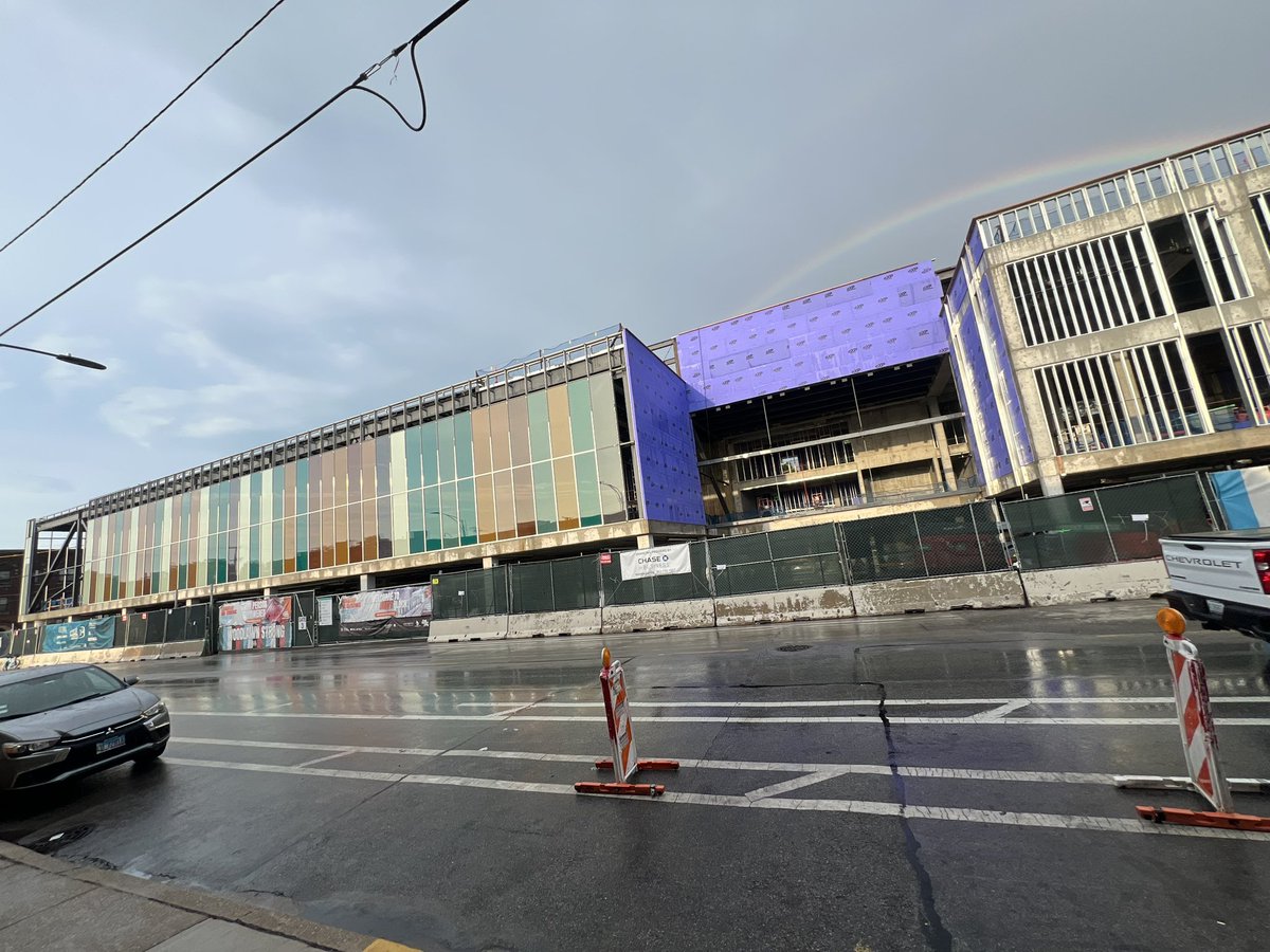 CoreyBBrooks's tweet image. A storm just rolled through… and left a beautiful rainbow stretched right over our center that’s being built. 🌈 A reminder that after the rain comes the promise. 🙌🏾 #WalkAcrossAmerica #ProjectHOOD #HopeInTheHood