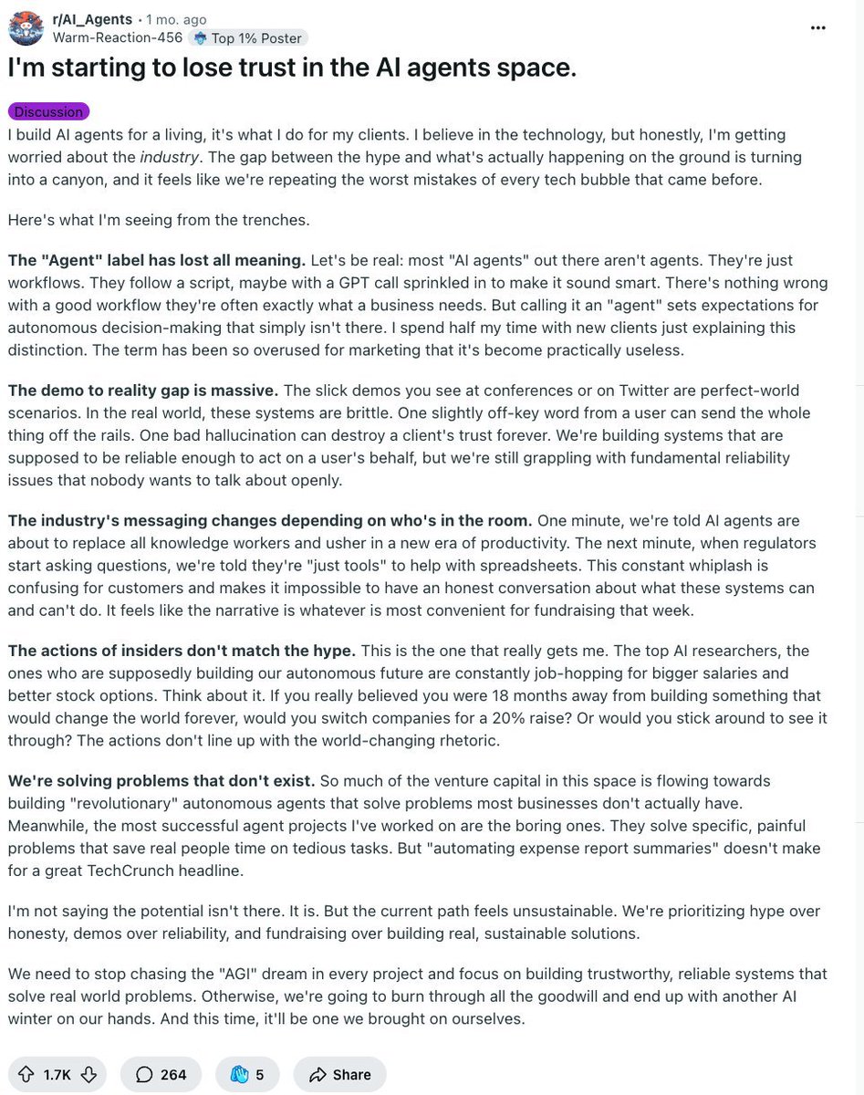 Most AI agents are just workflows in disguise.