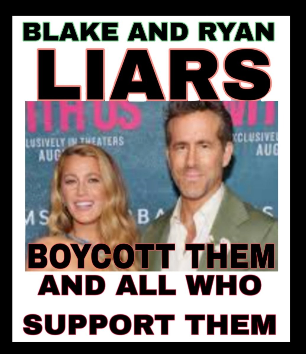 ProfChilti's tweet photo. @DiscussingFilm No thanks.
Don't want manipulative liars in our lives. ๐
#DumpRyan
#DumpBlake
#BoycottBlakeAndRyan https://t.co/xJpXIHvdas