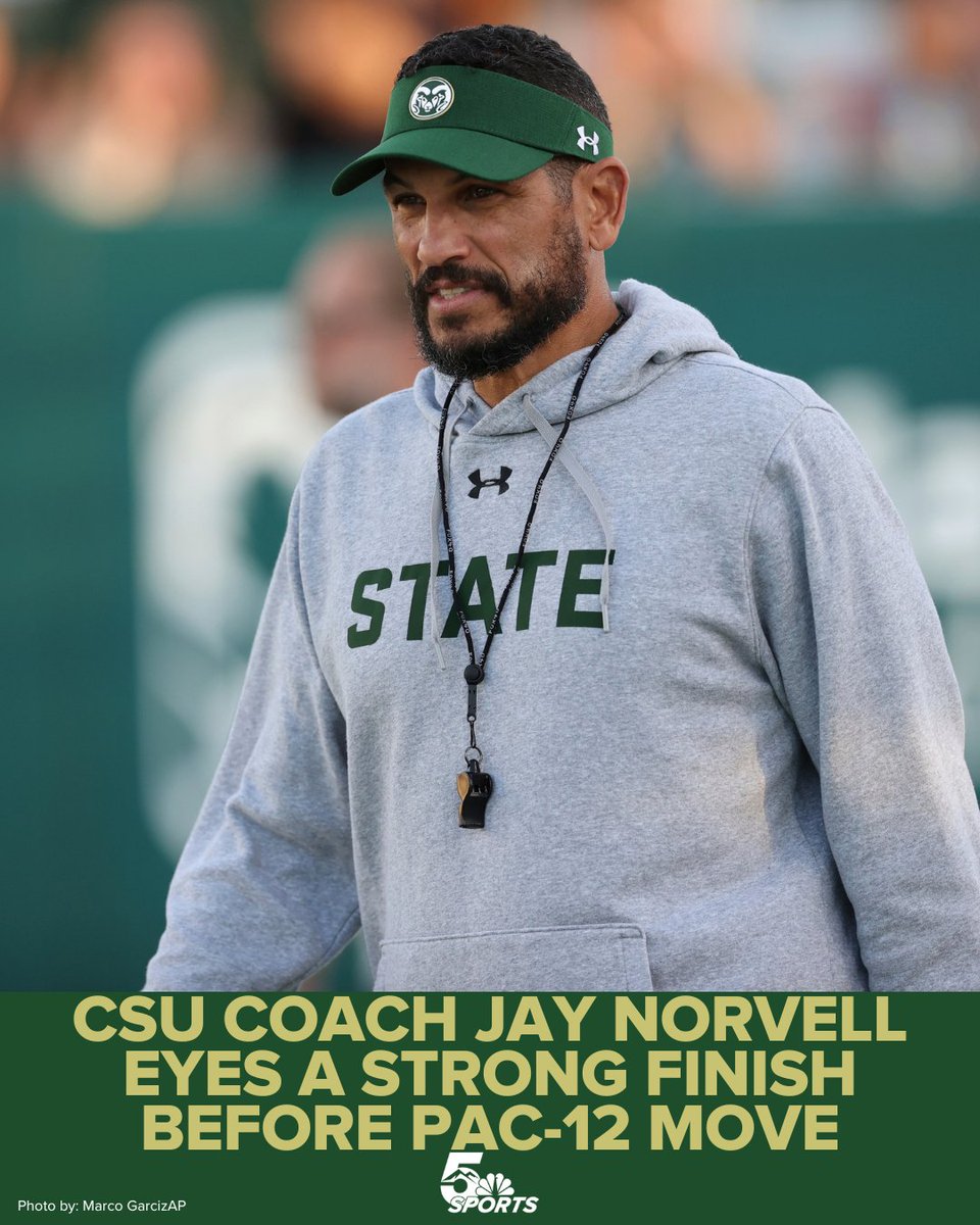 KOAA's tweet photo. With Colorado State set to join the Pac-12 next year, head coach Jay Norvell is focused on a strong final season in the Mountain West.
More at: https://t.co/pQrNCU4FcV
#jaynorvell #csu https://t.co/zsowG7qPPb