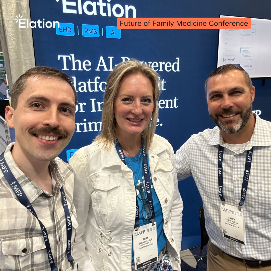 We left the #AAFPFuture of Family Medicine Conference feeling inspired. Connecting with so many passionate students and residents gives us real hope for the future of primary care. Thanks for stopping by and sharing your vision with us.

#FutureOfFamilyMedicine #ElationHealth