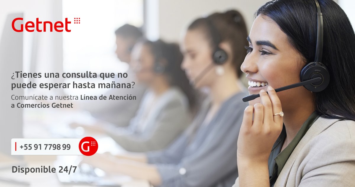 Línea de Atención a Comercios Getnet ☎️: 55 91 7798 99
Disponible 24/7 para que no vuelvas a perder el sueño por una duda acerca de tus cobros 😴.

#ElFuturoEsTuyo #Getnet #GetReady