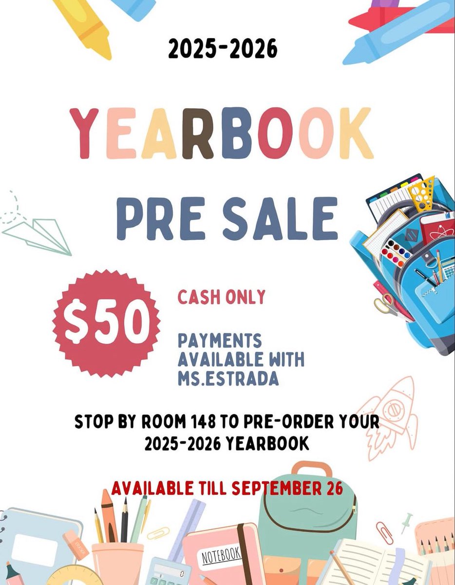 lion_yearbook's tweet photo. Online payment option coming soon!! Reach out if you have any questions through email: Vanessa.estrada@clint.net or Google Voice # 915-412-5486 #lionpride #yearbookforever #lionslairyearbook #wecalltheshots #smalltownvibes βπΌπ€πΌπ«Άπ»π¦πͺπΌππ©΅π€ππ©·π€π©Άπ§‘ππβ€οΈ https://t.co/Zl3hSKBU84