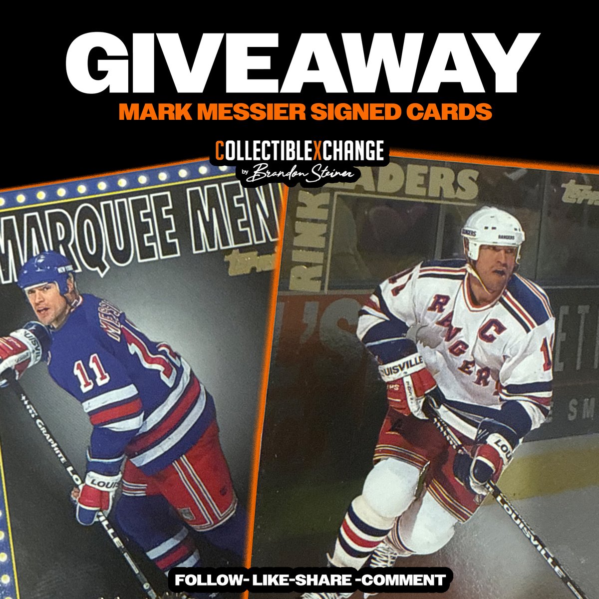 Brandon Steiner (@brandonsteiner) on Twitter photo Mark Messier Giveaway 🏒
———————
Rules to enter:
1. Follow @brandonsteiner and <a href="/CXSTUFF/">CollectibleXchange</a> .
2. Like this post.
3. Share this post.
4. Comment your favorite New York Rangers Moment in History Mark Messier Giveaway 🏒
———————
Rules to enter:
1. Follow @brandonsteiner and <a href="/CXSTUFF/">CollectibleXchange</a> .
2. Like this post.
3. Share this post.
4. Comment your favorite New York Rangers Moment in History