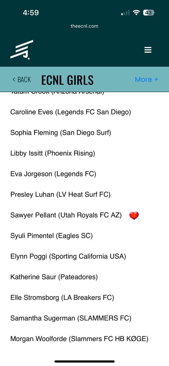 Sawyer Pellant - ECNL 2028 tweet media