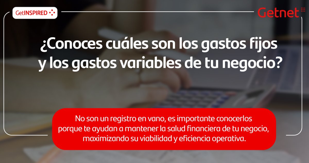 Todo el tiempo escuchamos hablar de los gastos fijos y los gastos variables, pero ¿sabes por qué es importante registrarlos? 🤔

Descubre más acerca de unas finanzas sanas para tu negocio en: getnet.mx/blog/gastos-fi…

#ElFuturoEsTuyo #Getnet #GetReady