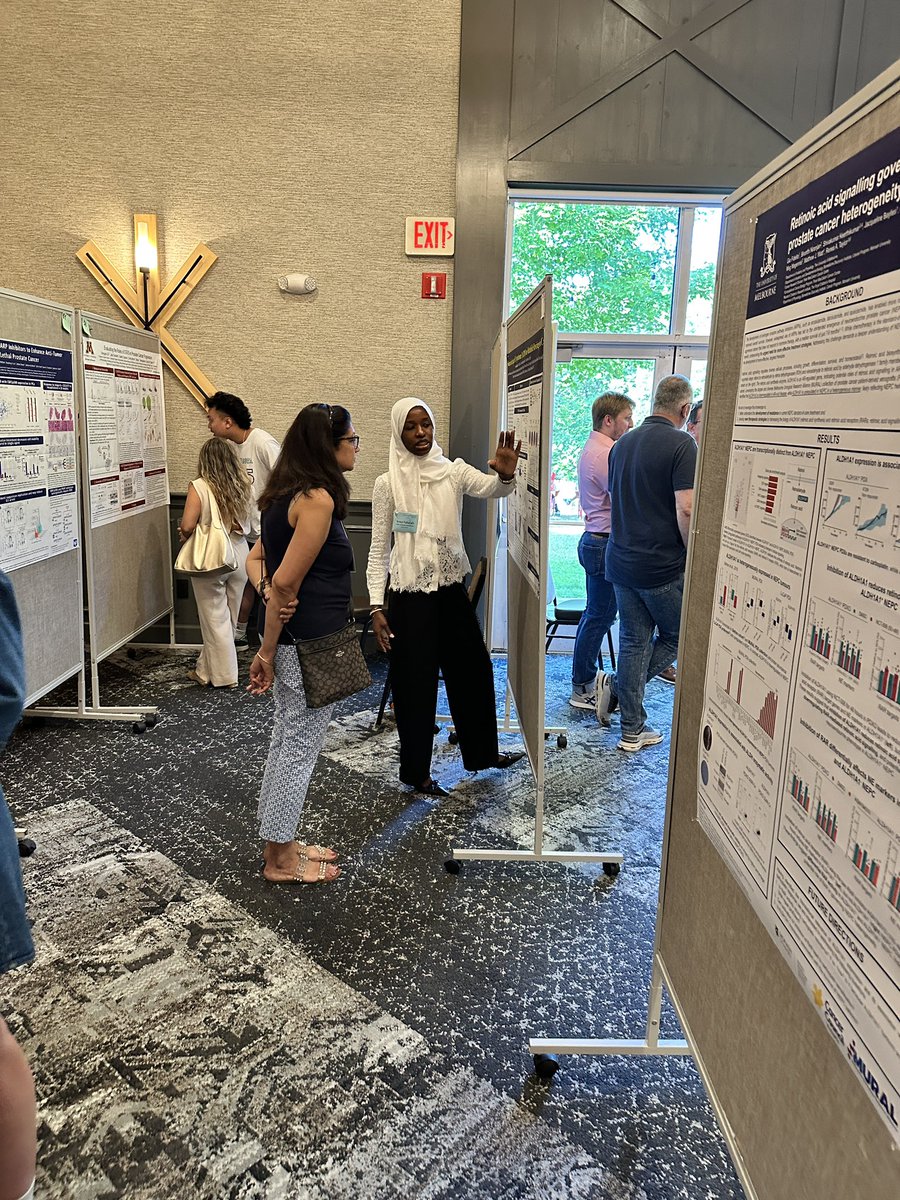 AyeshaShafi_PhD's tweet photo. Proud PI moment watching my trainees confidently presenting their projects and getting feedback at the #GRC Gordon Research Conference! #WomenInSTEM #NextGen #ProstateCancer @CPDR_Labs https://t.co/PNhw7LKSwq