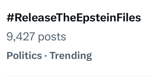 It’s not going away #ReleaseTheEpsteinFiles