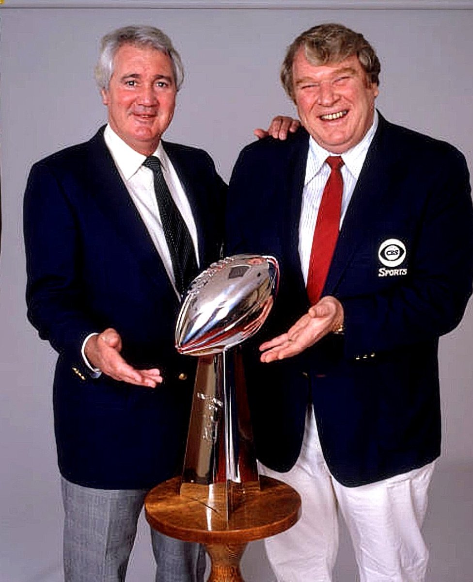 KevG163's tweet photo. The A-Teams
CBS's Pat Summerall and John Madden, NBC's Dick Enberg and Merlin Olsen
Every Sunday. NFL Camelot.
Not sure we realized how lucky we had it at the time https://t.co/RX6hfwzqEv