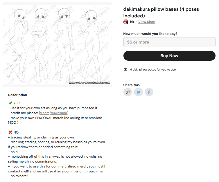 4 dakimakura pillow bases!