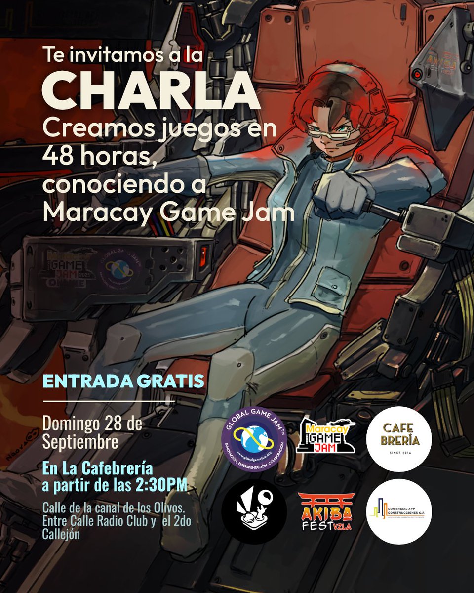 Estaremos conversando sobre el proceso de crear juegos durante una #GameJam y cómo puedes iniciar tu aventura haciendo juegos. Así que, ven y hablemos de #gamedev
;
;
#ggjmaracay #gameJam #maracay #stem #STEMart #code #gameDesign #music #makers #boardgames #software #maracay