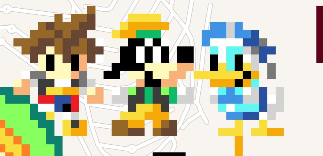 Made Sora, Donald and Goofy in wplace ❤️💚💙