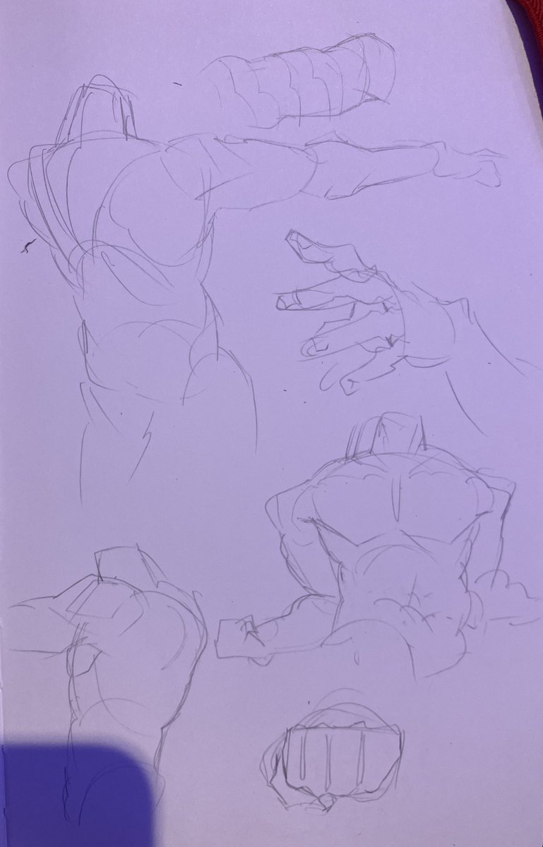 Anatomy practice I did desperately trying to remember how to draw traditionally