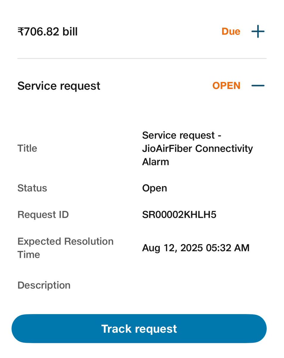 jananiselv71957's tweet photo. @JioCare @JioFiberChennai  Airfiber: continuous red blinking for 3 days. Engineer “assigned” but must be invisible — never showed up. If this isn’t fixed today, I’ll let another network enjoy my money. Validity gonna ends . https://t.co/pnDiCPlRGc