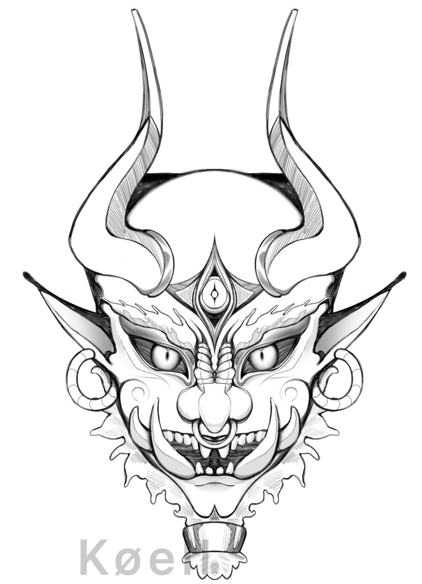 k0elll's tweet photo. Drew an Oni 👹
Trying to span out my art skills from humans to more humanoid species. I love drawing inhuman characters but never got the chance to try. #characterdesign #illustration #Vgen https://t.co/nJHWXcMr98