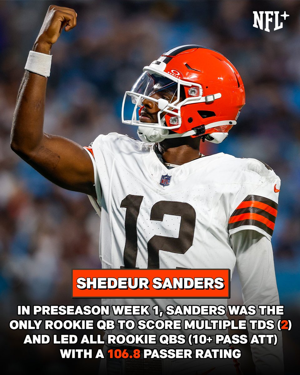 NFLPlus's tweet photo. Shedeur Sanders owned the moment 🫡

@Browns | #DawgPound https://t.co/dedpDjJx7o
