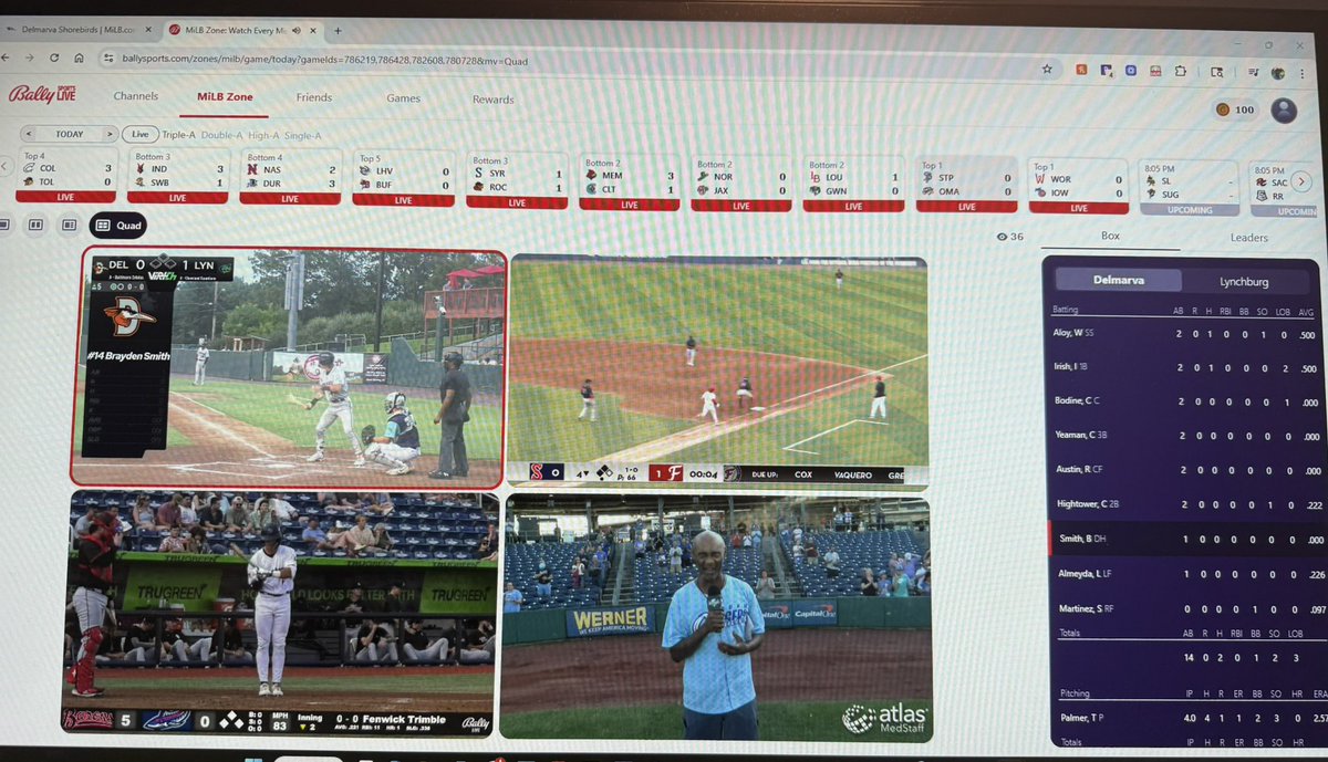 _EK35_'s tweet photo. Watching @BodineCaden , Meckley, @snacci5, and @payteeles at the same time. Thank you Bally Sports. @CoastalBaseball #TealNation #ProChants https://t.co/StbI9JUIiN