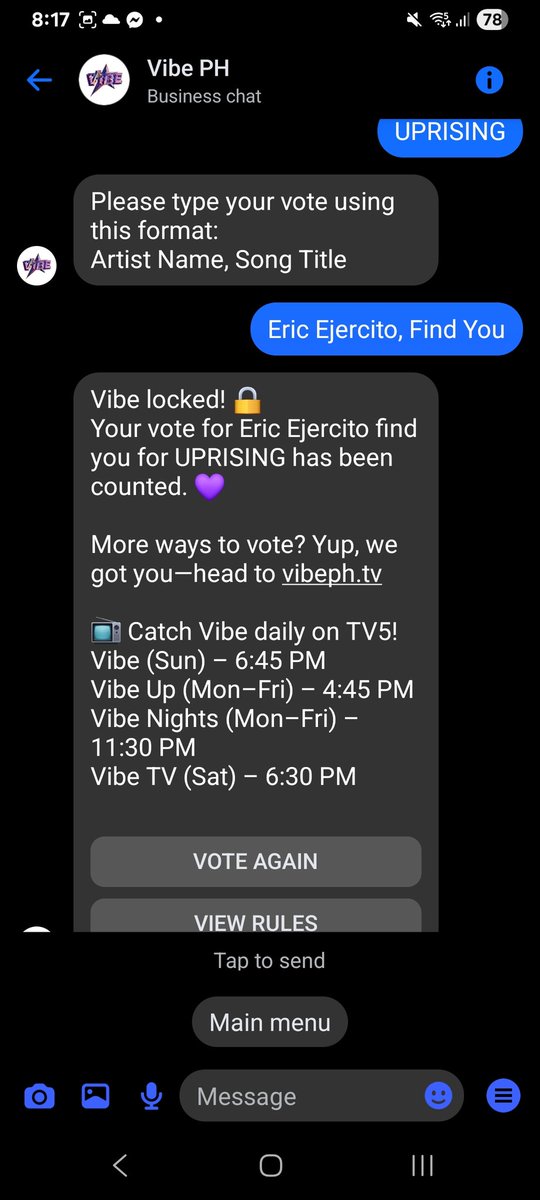 Lets vote na !!

Eric Ejercito, Find You 

Sa vibe ph !!!! 

<a href="/ericejercito/">Eric Ejercito</a> <a href="/TeamE1013/">Team E</a> 

P.s. thank you Vibe ph