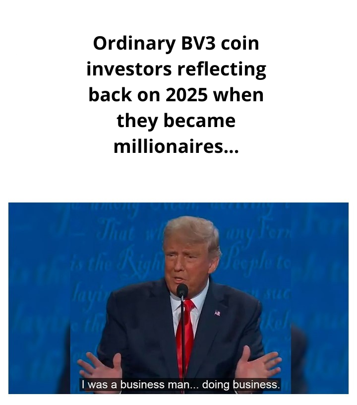 Banav3rse_'s tweet photo. BV3 holders in 2030 telling their grandkids how they turned $50 into a fortune back in 2025:
‘I was just a business man… doing business.’ 💰🚀 https://t.co/P6pAGrBfIM