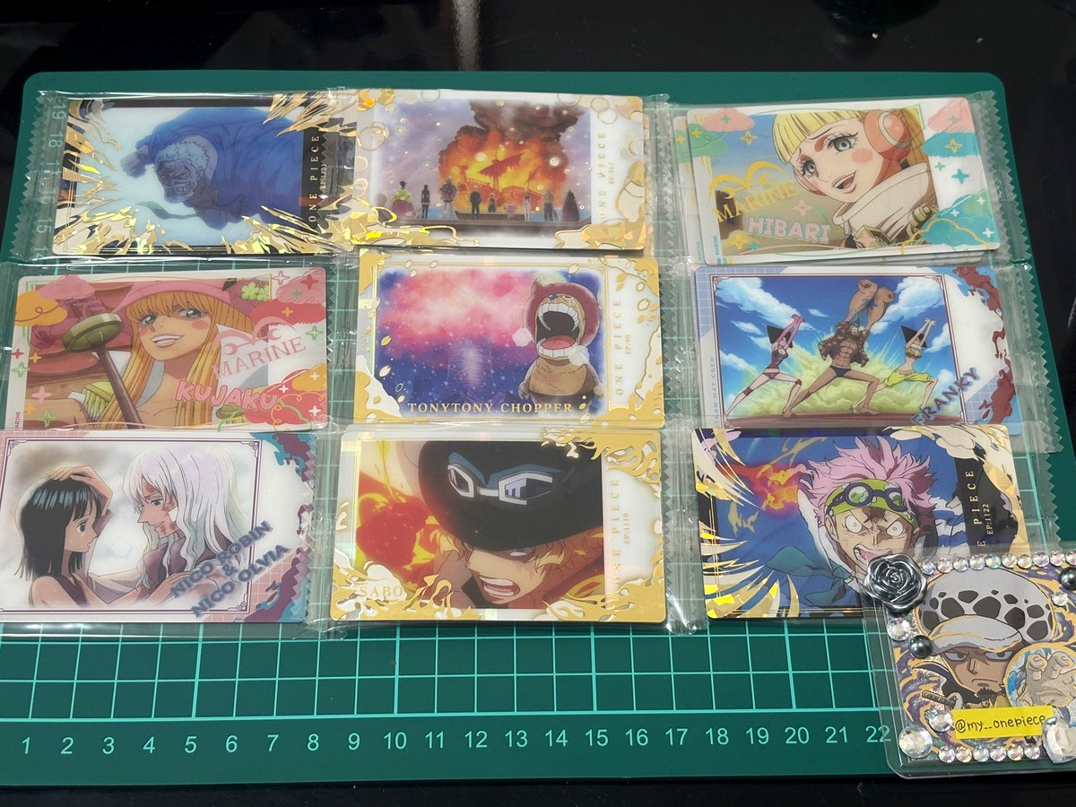【交換】ONEPIECEワンピース  イタジャガ シールウエハース にふぉるめーしょん 

譲☞画像1～4枚目

求☞リプ欄

レート考慮お願いいたします
2枚目左上ロジャーの裏はSECルフィです。

📮郵送交換のみ
💬お気軽にお声がけください