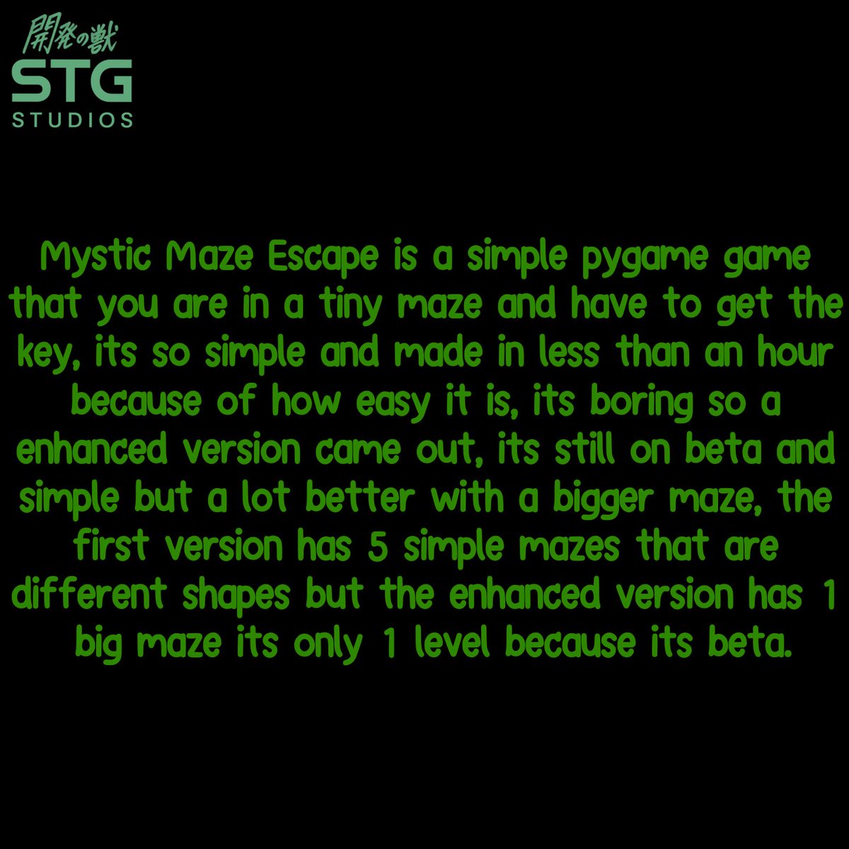 STG_Studios's tweet photo. Mystic Maze Escape Enhance is out! https://t.co/0WNIibqeHE