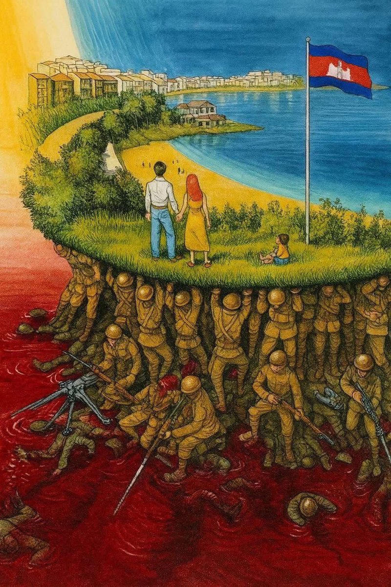 As long as they cannot seize our land and temples, they will never abandon their ambition to invade. We Cambodians only want peace and have never sought to start a war. Thailand must stop invading its neighbors and end the war immediately. The world needs peace
#CambodiaNeedPeace