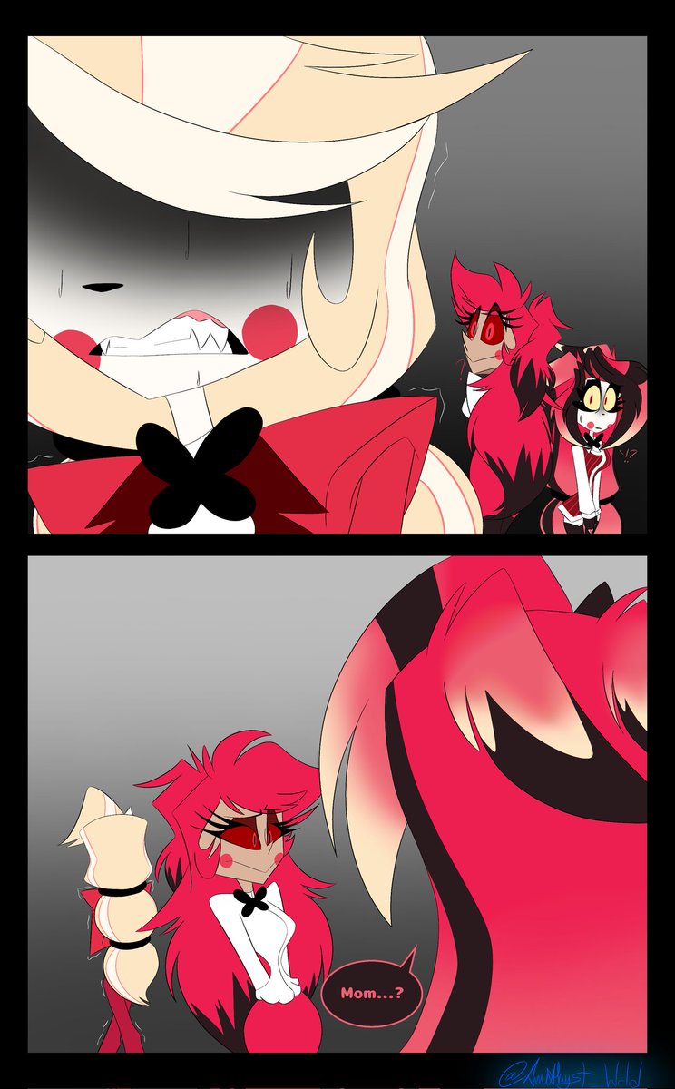 Cursed Melody 🎶

To hell with daddy issues, why not bring mommy issues?

Before yall attack me, she loves ALL her kids. Just has a different way to express it towards her cursed baby.

#Charlastor #RadioBelle #HazbinHotel #HazbinHotelFanart #HazbinHotelCharlie #Charlastorchild