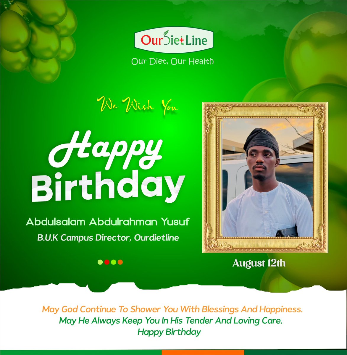 Happy birthday to the Campus Director of Bayero University Kano (BUK). 

Wishing you a wonderful year ahead, filled with good health, happiness, and success. 

May your leadership continue to inspire and make a positive impact on the students and the university community.
Enjoy.