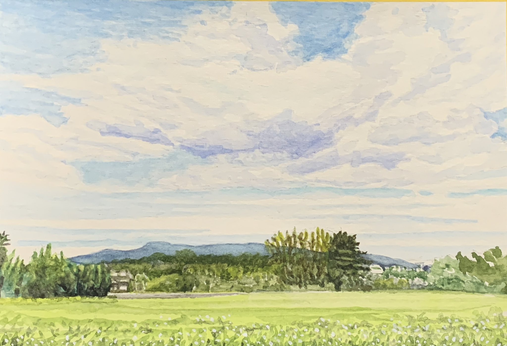 水彩画 田園風景 (春の息吹き) 水彩画 田園風景 (春の息吹き)