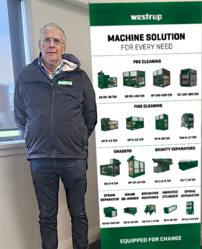 WestrupApS's tweet photo. From August 25–28 Jim Hole is in New Zealand for the Seed Business trade show hosted by Seed &amp; Grain New Zealand and the Australian Seed Federation.

Come by booth #7 and say hello

#Westrup #Norogard  #SeedAndGrainNZ #AustralianSeedFederation #SeedBusiness2025 #EquippedForChange https://t.co/bjrpMTWP03