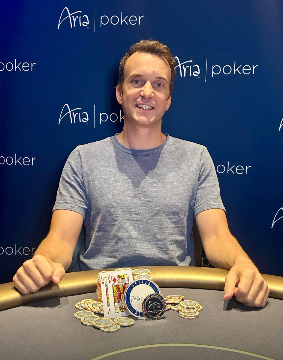 Matthew Kachigan (Long Beach, CA) captured an outright victory in our $200 NLH on Monday, August 11th and claimed the ARIA Winner’s Coin. 

The win netted Matthew $2,250 from the $5K prize pool. Congrats!