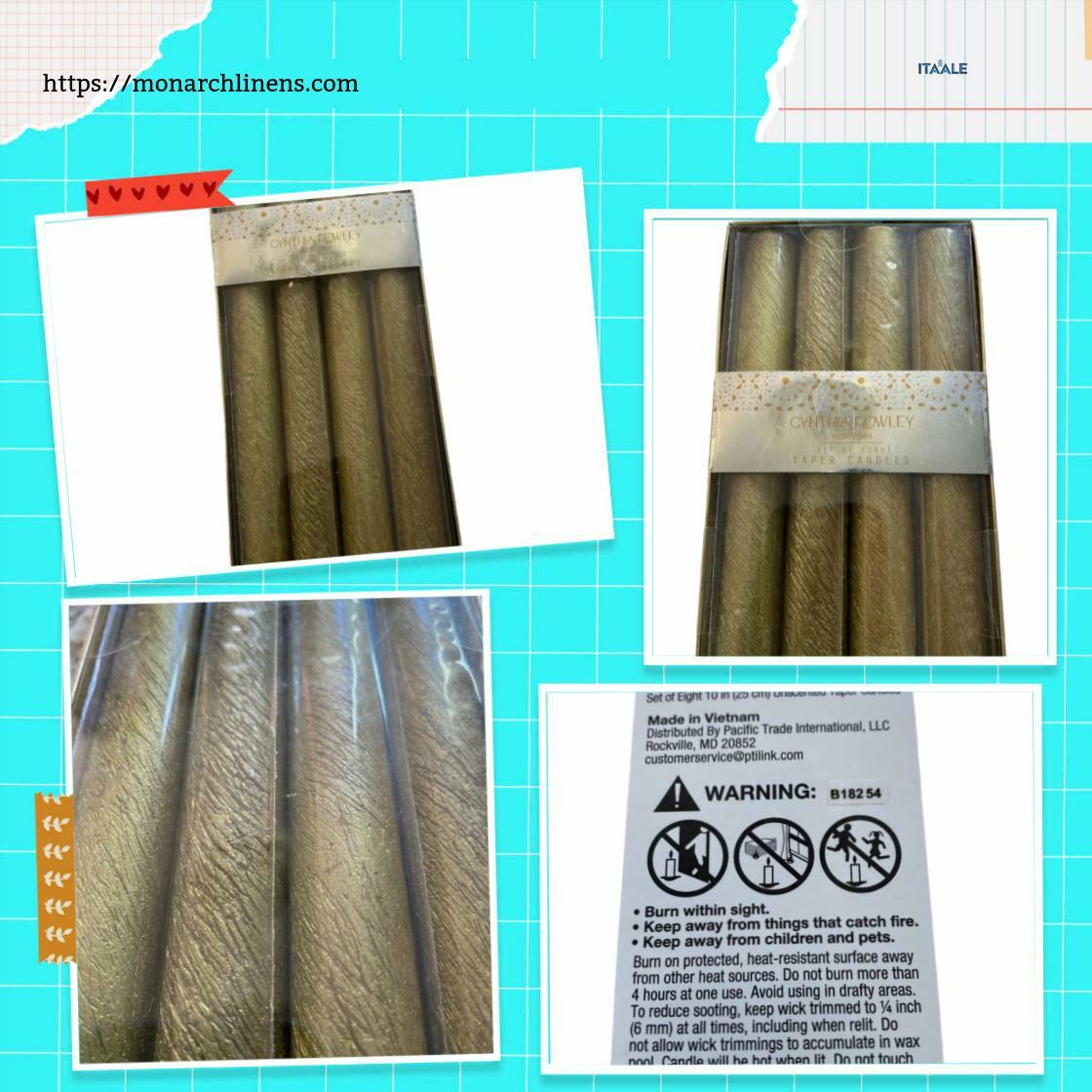 rollingoutdirt's tweet image. Textured Gold Unscented Taper Candles – Set of 8, Elegant 10" Gift Pack monarchlinens.com/products/cynth…
 #StylishLayers #MonarchLinens