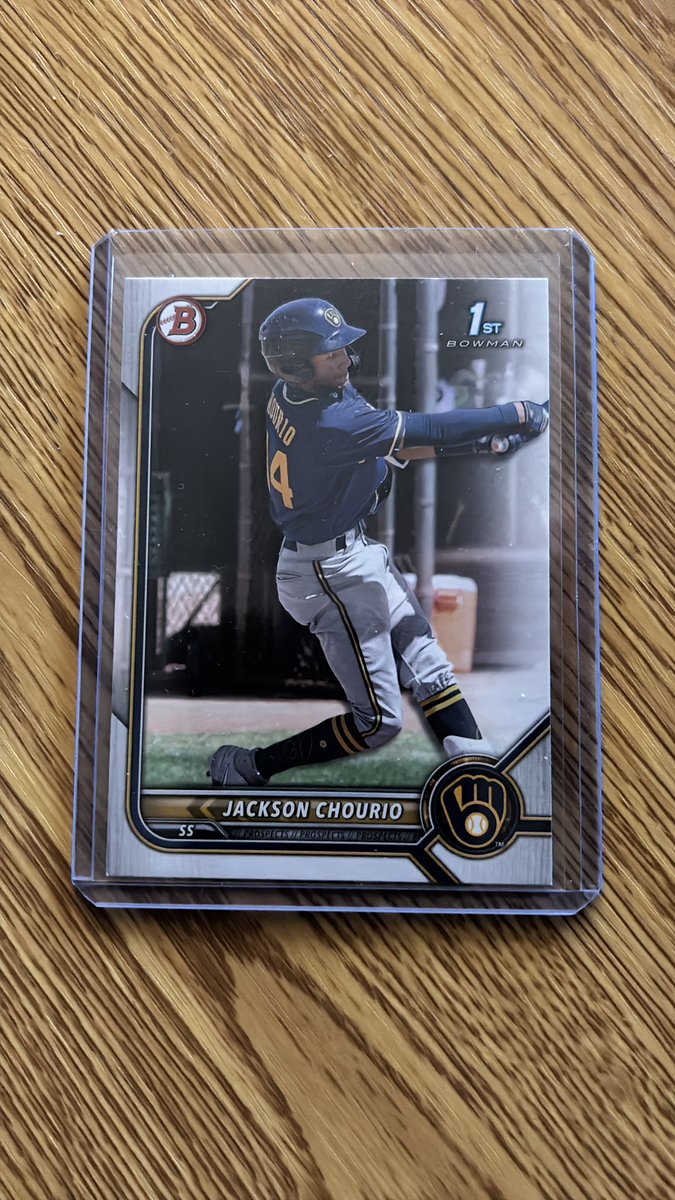 MattLopata's tweet image. Giveaway #7 #thehobby
#JacksonChourio #bowman

1st bowman giveaway. Need 10 new followers, and 100 likes! Once both happen, I will select someone for this card! 

Best record in baseball