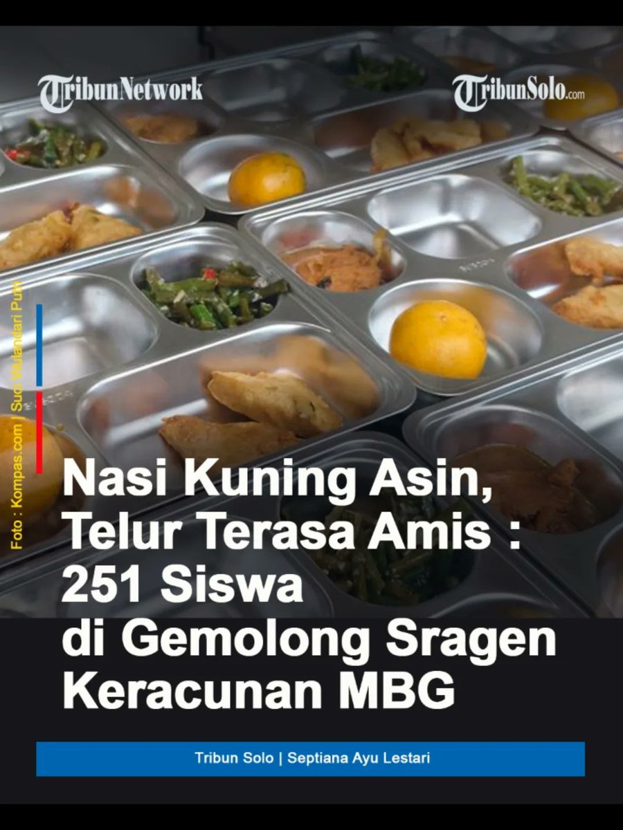 Sudah berapa kali kejadian kek gini, udah berapa siswa yang keracunan, trus sampai kapan ?