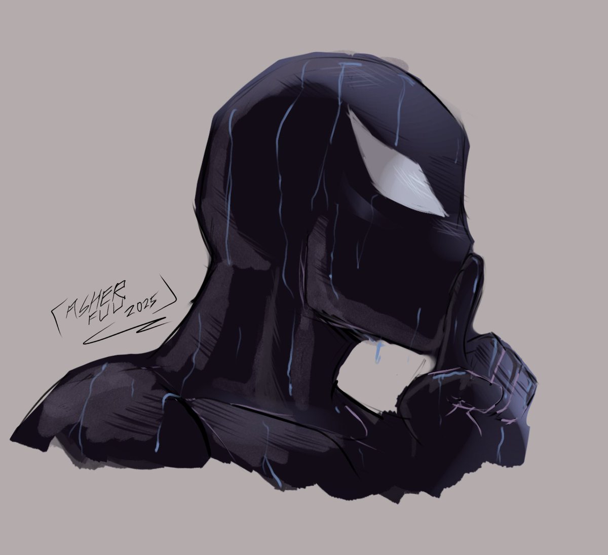 AsherFuu's tweet photo. Spider-man black suite - Sketch #MarvelRivals #spidermancomic https://t.co/UTb882zVBN