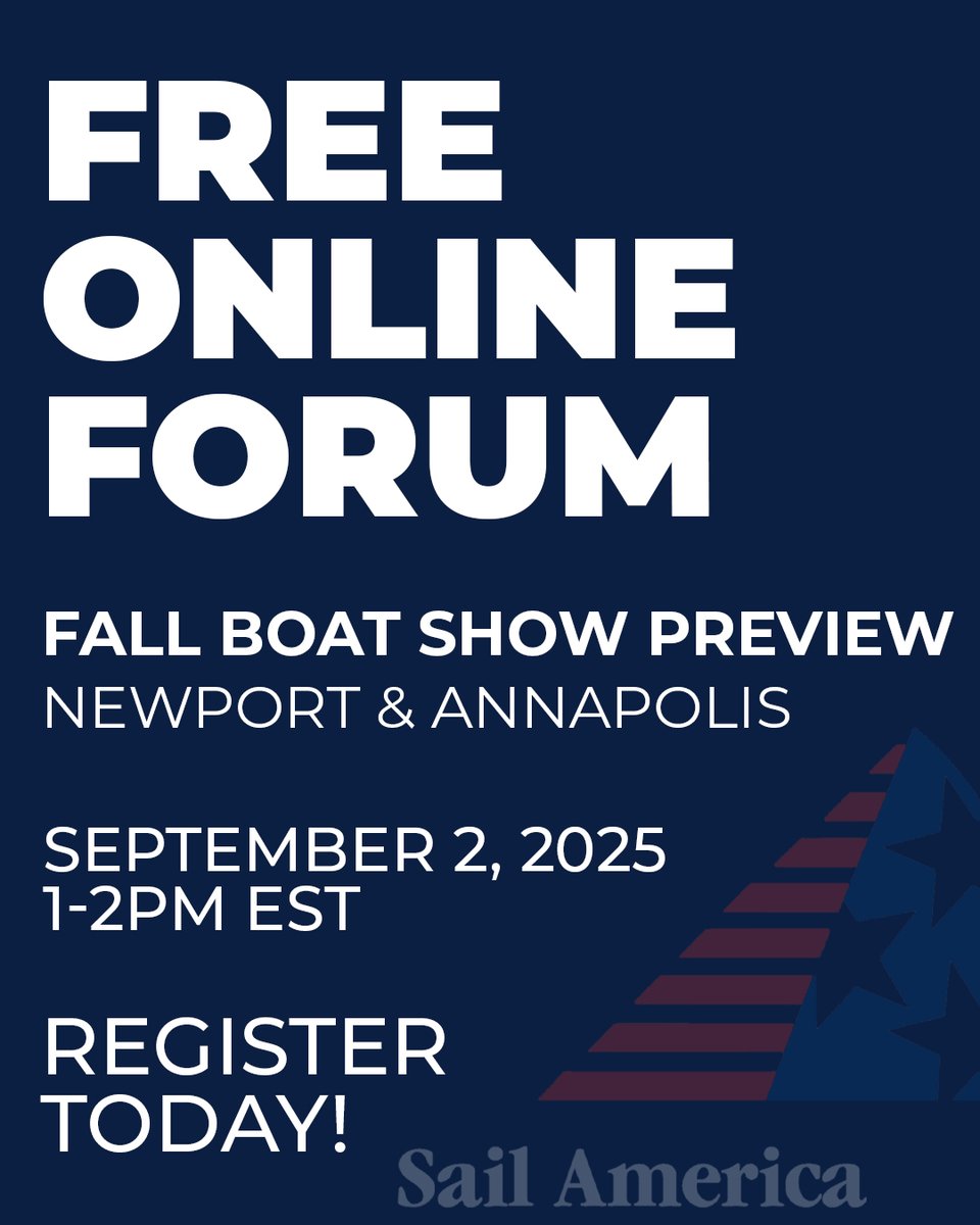 SailAmerica's tweet photo. Join Sail America’s online forum for insider updates on the Newport &amp; Annapolis fall boat shows! 

Hear from show directors &amp; marketing leaders, plus live Q&amp;A.

📅 Register: https://t.co/qcC2p8zuCT https://t.co/URgwB4FVUy