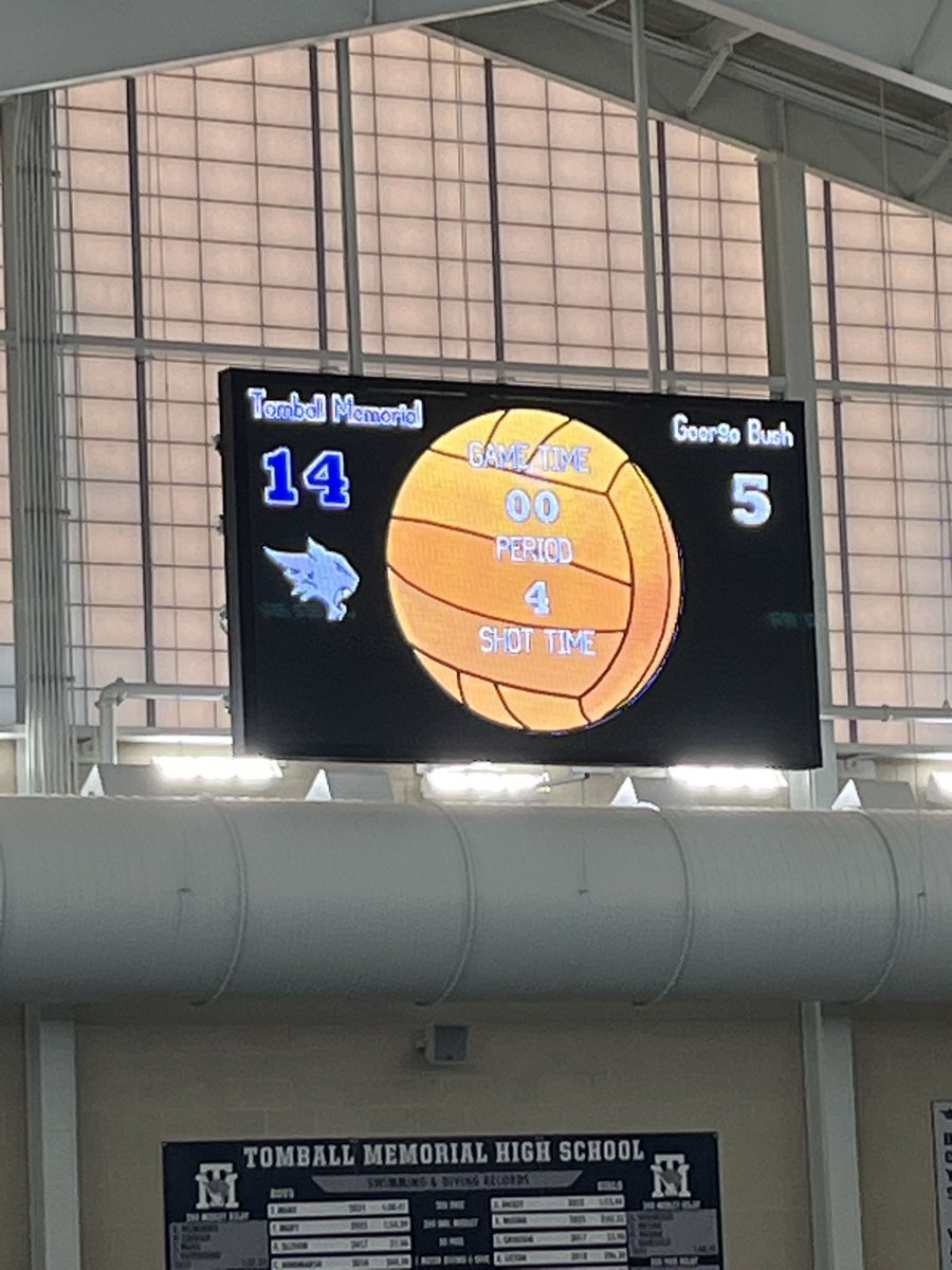 MikeCrocker's tweet image. That’s a wrap here in the natatorium, as your Tomball Memorial Wildcats men’s water polo team defeats George Ranch 14-5. #GoWildcats #NavyEmpire #TMHS