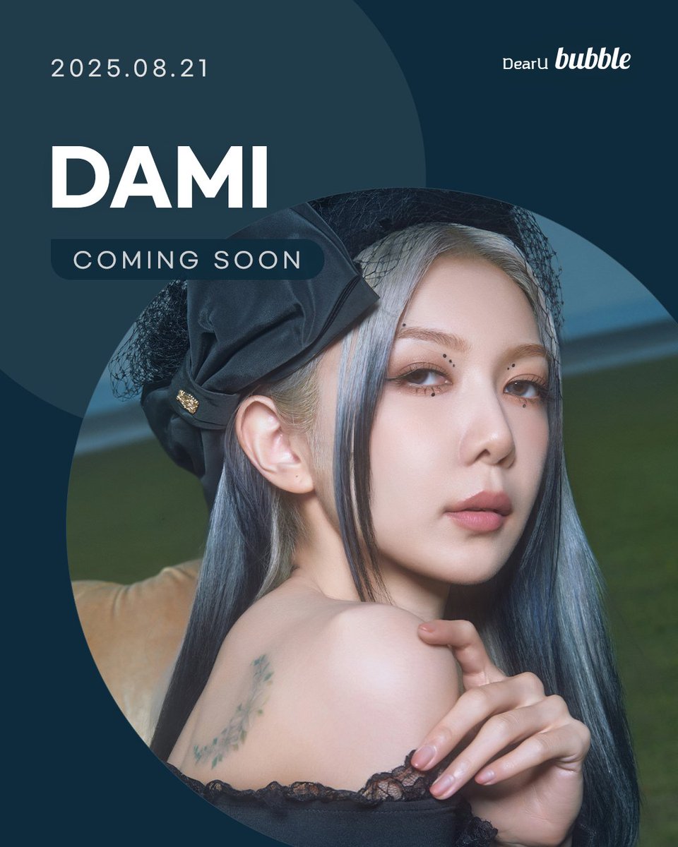 [📢] COMING SOON

DAMI와 이제 bubble에서 만나요💛

2025.08.21 11AM (KST)⏰
bubble with STARS에서 시작합니다🫧

APP DOWNLOAD
📲bit.ly/STARSbubble

bubble TICKET (Web)
💌store.dearu.com/stars

#bubble #버블 #bubblewithstars
#다미 #DAMI