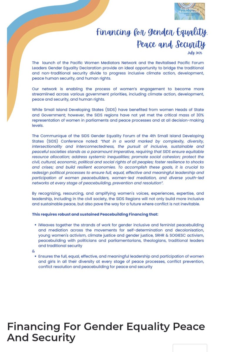 Pacific Women Mediators Network tweet media