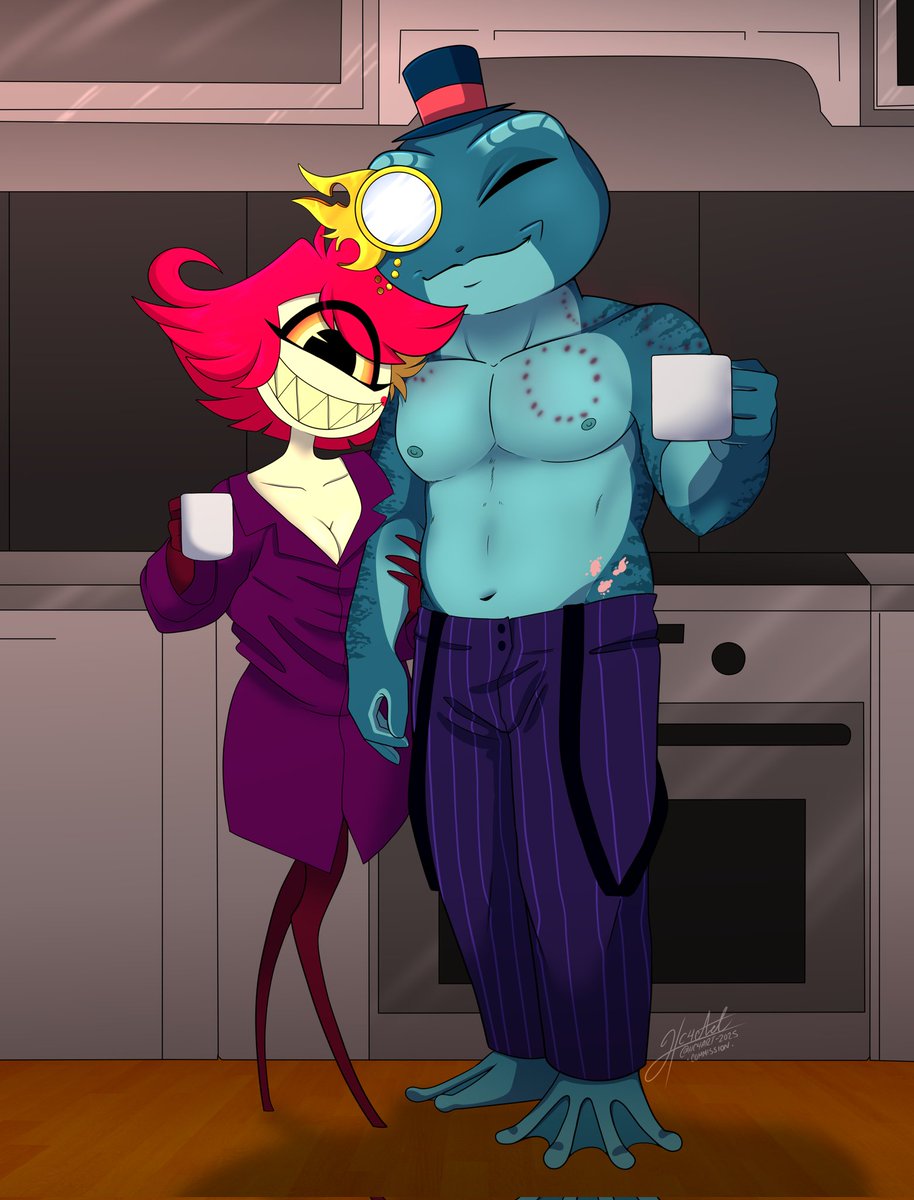 The morning after, dont mind all the bite marks.

This fucking great commission by the equally great <a href="/HC4Art/">𓆩𝙷𝙲𓆪</a>