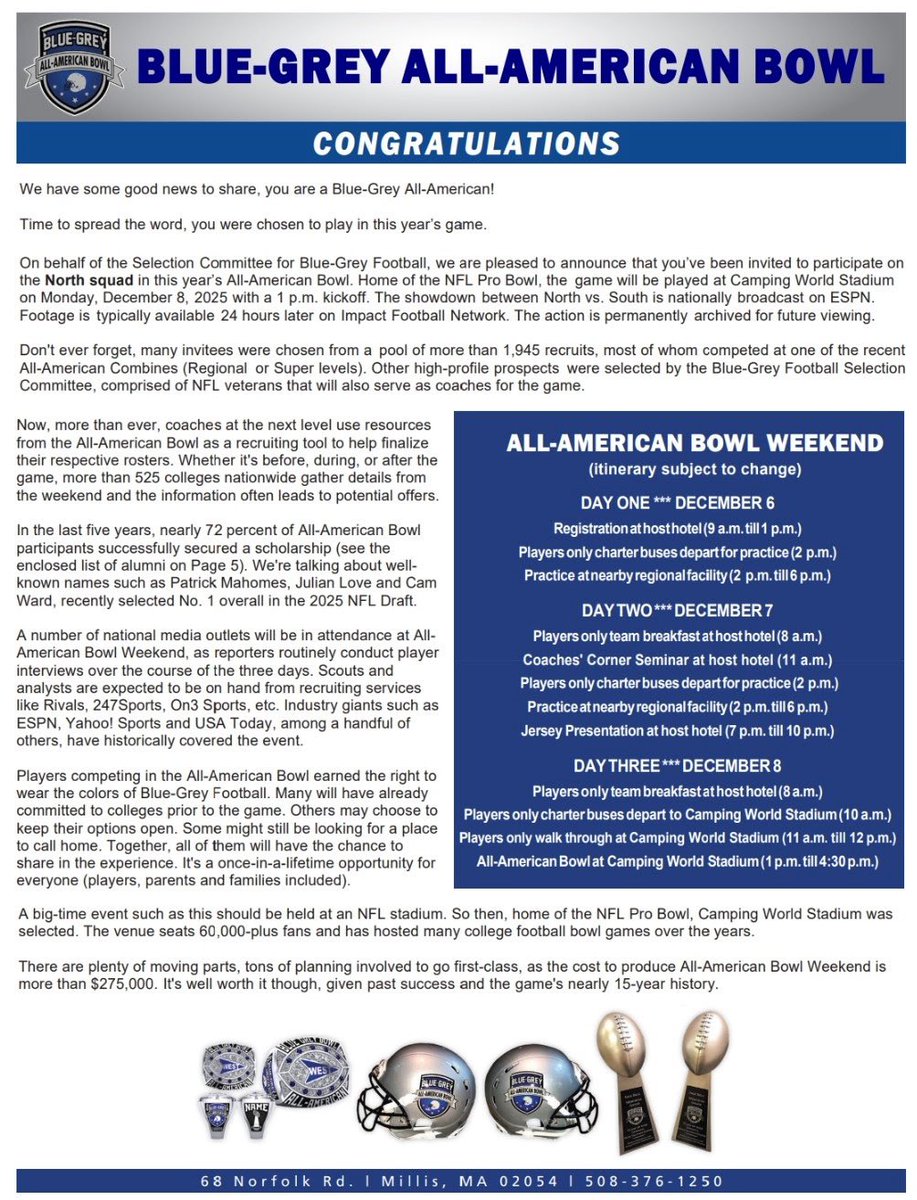 braylon_lester's tweet photo. Blessed to say I have been officially invited to play in the Blue-Grey All-American Bowl in Orlando Florida this December!!!🙏 @PrepRedzoneVA @carljfred @MaxPreps @espn @VHSL_ @VaPrepsRivals @BlueGreyFB @Rivals @FOTCSports @robking2020 @VAchannel804 @SportsHeather @CoachPatt11 @JBoLester84 @CoachJLord1 @CoachJZamot @Coach_Ray_ @CoachCoe_ @_Coach_Clark