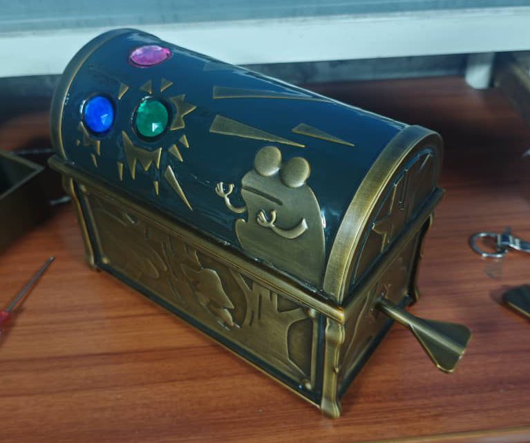 Could this be the completed metal sample? Gasp! It’s on its way to me now for final checks

My only concern is the infill color is much too dark a green that it looks black but I’ll find out whether it’s like that in person soon