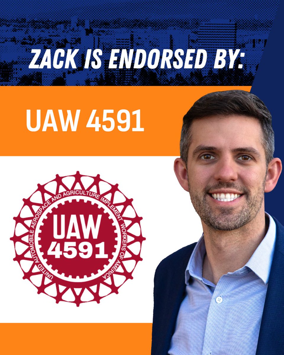 Thank you to UAW 4591 for the endorsement! ✅ Academic Student Employees play a crucial role in supporting higher education across Washington — including right here in Spokane. I’m proud to stand with members fighting for fair wages, strong protections, and to have a voice 💪