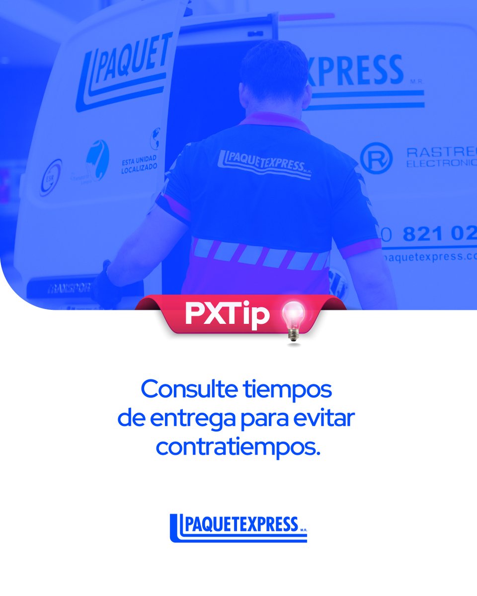 PXTIP ✍️💙

Planifica con anticipación y revisa la fecha estimada de entrega para evitar contratiempos en tu plan.💙

#Paquetexpress #paqueteria #mensajeria