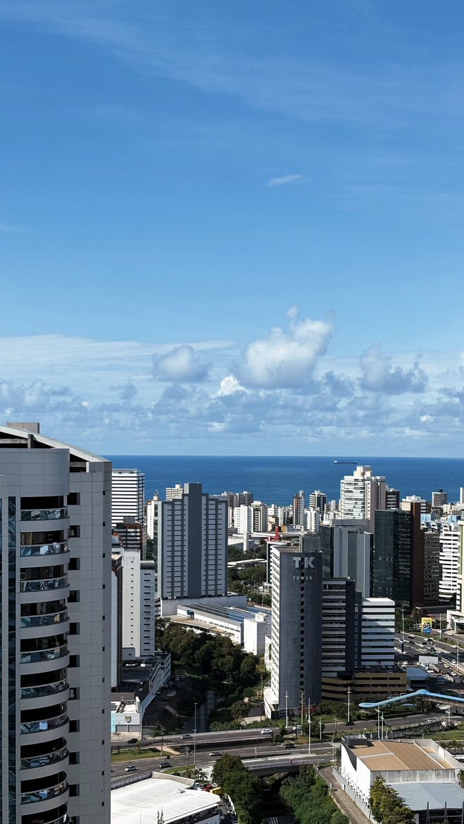 Bahia me recebendo com cada tom de azul
