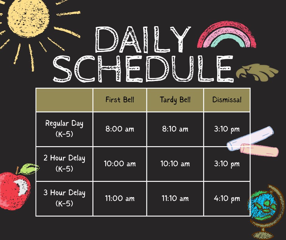 We can't believe it either, SCHOOL STARTS TOMORROW!!!

We don't want you to be late, so make sure you check out our daily schedule!