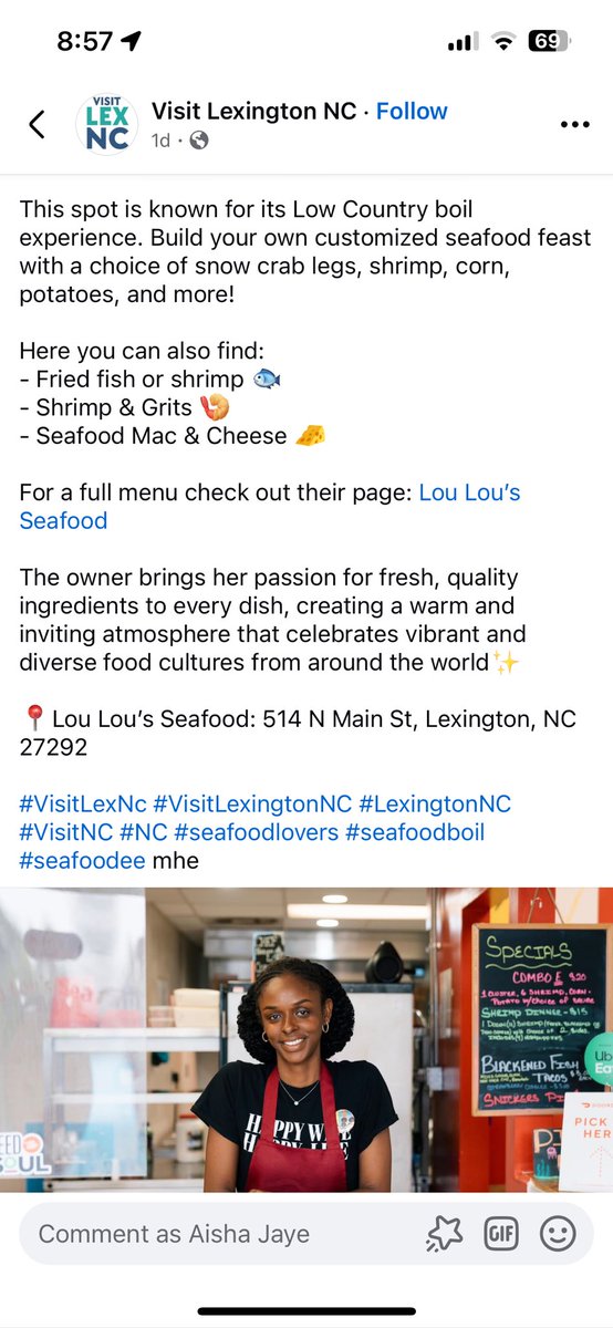 girlineverhad's tweet photo. If y’all are in the Lexington NC area please go support one of my best friends business please &amp; thank you! https://t.co/BVBMSB6cqm
