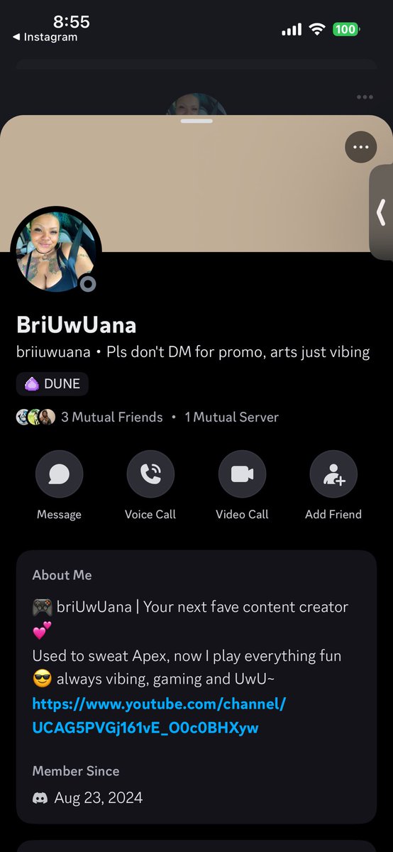 briuwuana's tweet image. just now finding out someone is pretending to be me across multiple sites?? if you see this person or usernames around make sure to block &amp;amp; report thank you 🖤