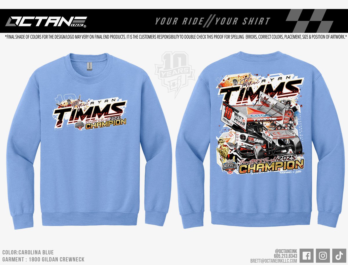 🔥🔥🔥  KNOXVILLE NATIONALS CHAMPION MERCH PRE-SALE  🔥🔥🔥

Everyone has been asking for it, WE HAVE IT!  Order now…we have limited quantities of T’s, Hoodies &amp; Crewnecks!  They’ll ship next week!  
Go to 👉🏻 shopRyanTimms.com and get your order in before they’re gone!